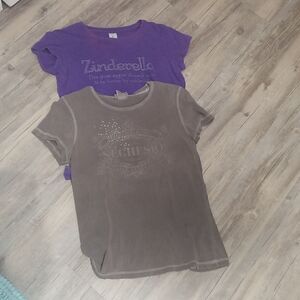 2-pack wine themed t-shirts